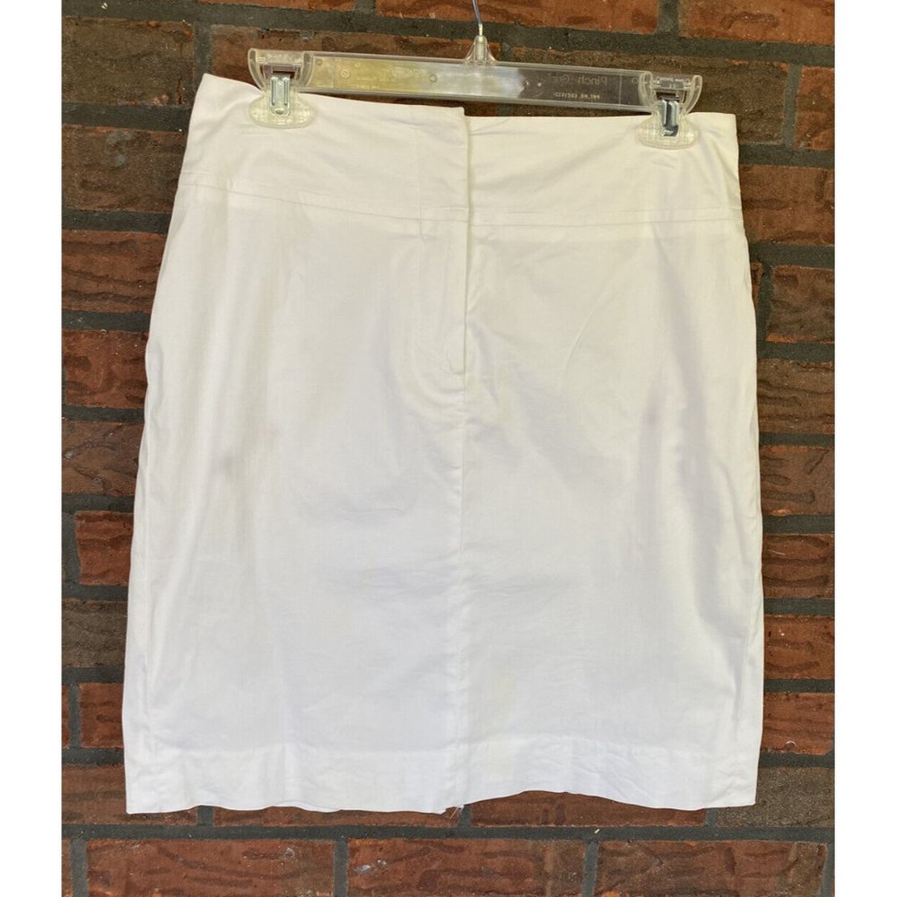 Rene Lezard Skirt EU 38 Ladies Size 4 Lined Button Front Stretch Back Kick *Flaw